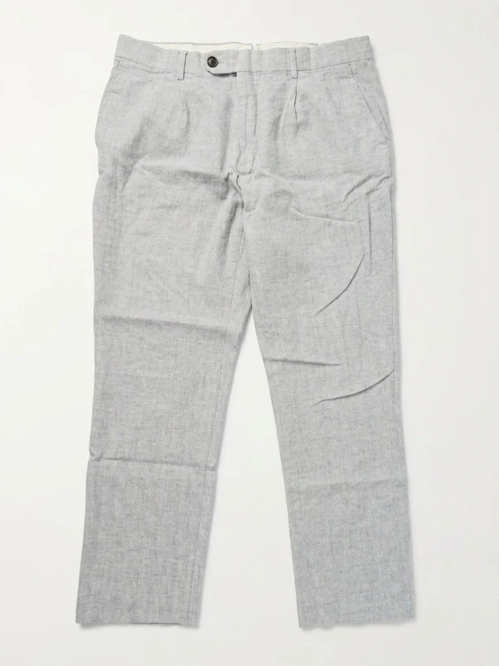 Banana Republic Women’s Tailored Slim Fit Pants Linen Cotton Herringbone 33x30